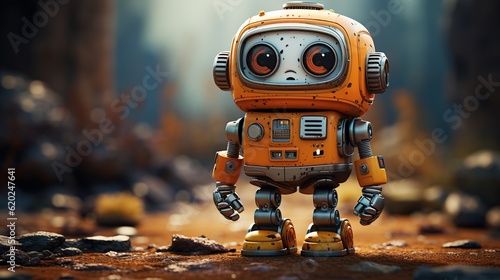 Little Robot 3D illustration