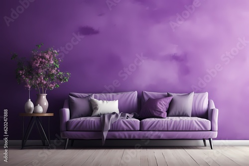 purple sofa in a room © Kenneth
