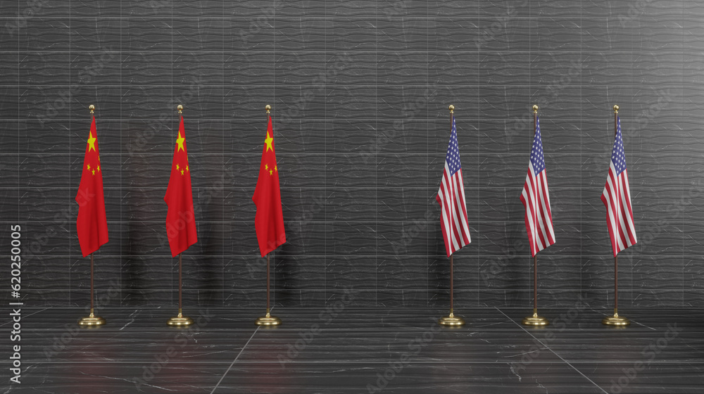 Usa And China Flags Flag Usa And Flag China Conflict Between Usa Vs Usa And China Flags Flag Usa And Flag China Conflict Between Usa Vs