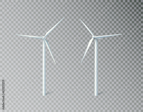 Stampa su tela Wind turbines windmills energy power generators