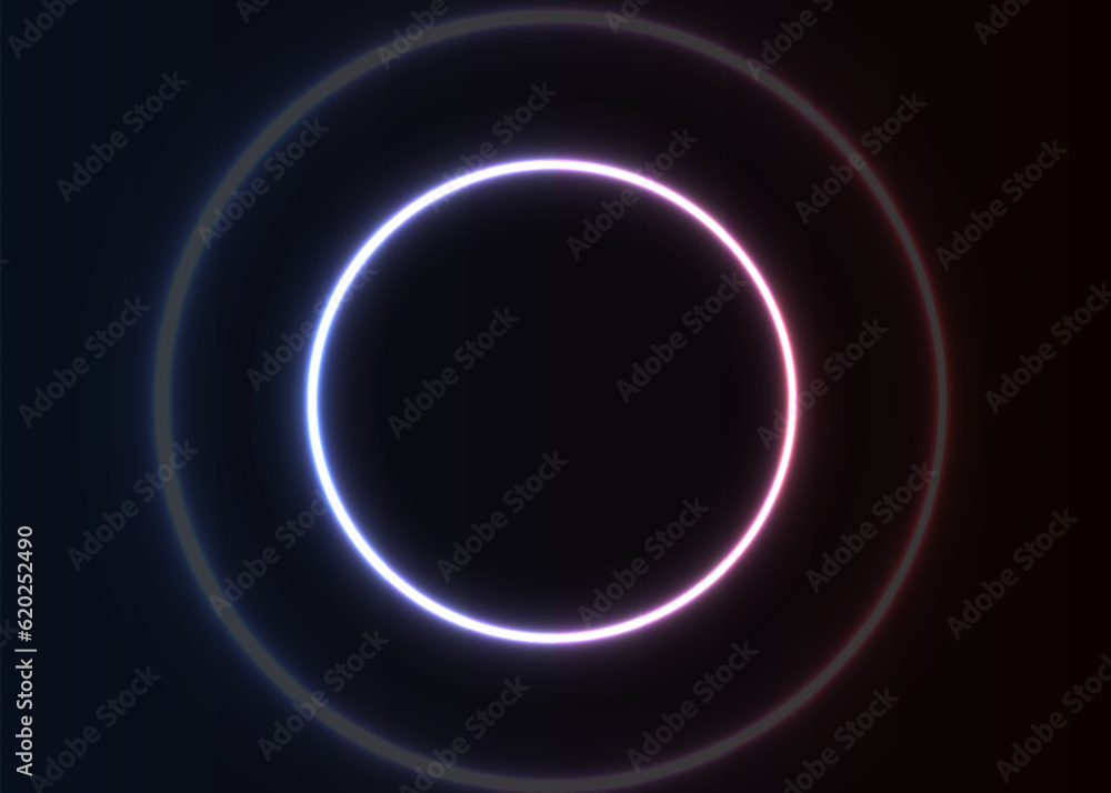 Round shiny frame background with light bursts. Technology background. Vector eps10. Blue with red round Round shiny frame background with light bursts. Technology background. Vector eps10. Blue with red round