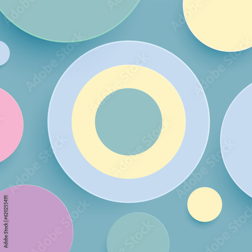 Circle background in pastel multicolored seamless spheres, gentle background, vector illustration for fabric Wallpaper and wrapping paper design ,vector illustration,green,yellow,blue,pink,purple