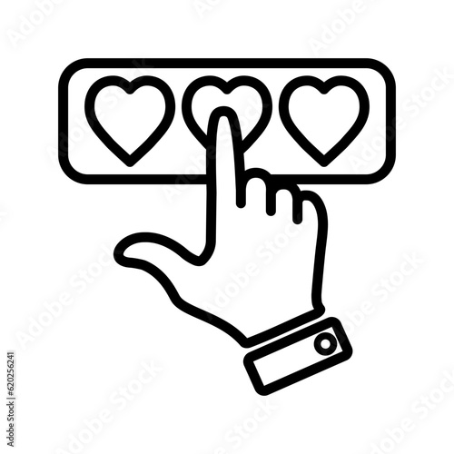 hand gesture give review rating and feedback, star, heart