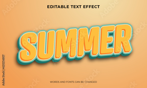 Editable summer text effect