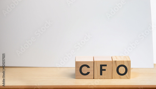 CEO on wooden background