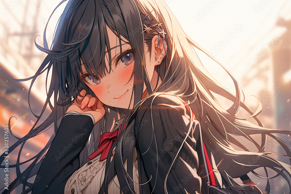 Fototapeta premium pretty anime girl