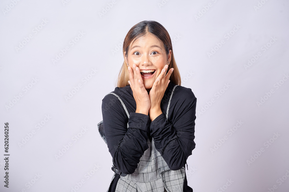 portrait of a woman very happy portrait of a woman very happy