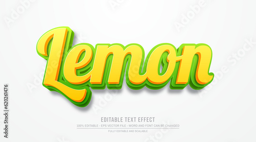 Editable text effect lemon juice