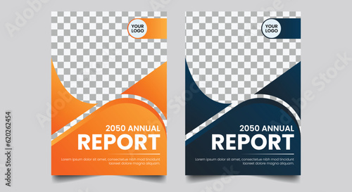 Company annual report book cover template