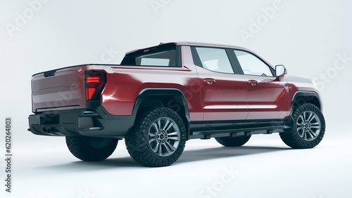 3D rendering of a brand-less generic pickup truck  © Andrus Ciprian