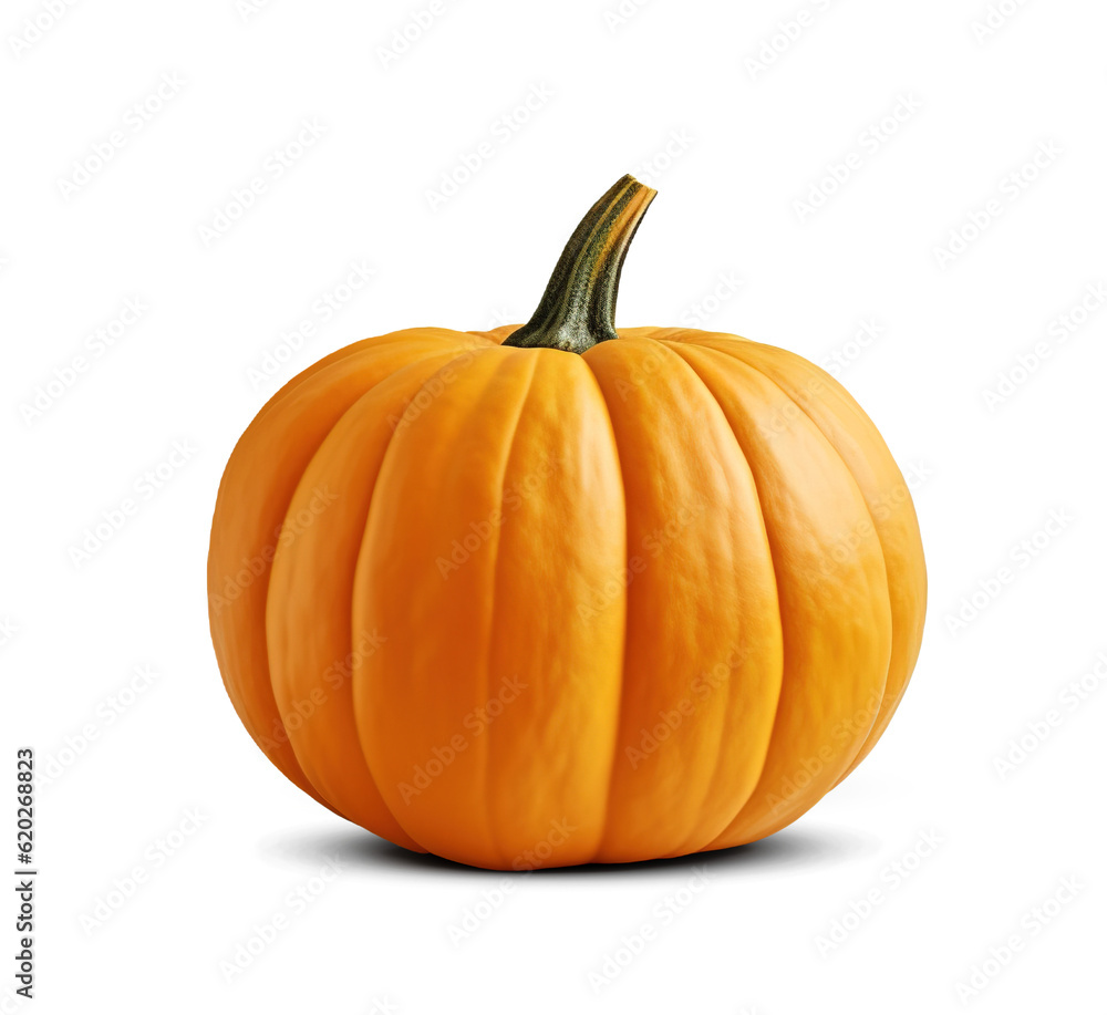 A Pumpkin on transparent background. PNG element. Generative Ai.