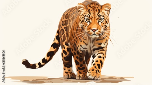Amur leopard is Rare animal. Save Amur leopard. Ai generated photo