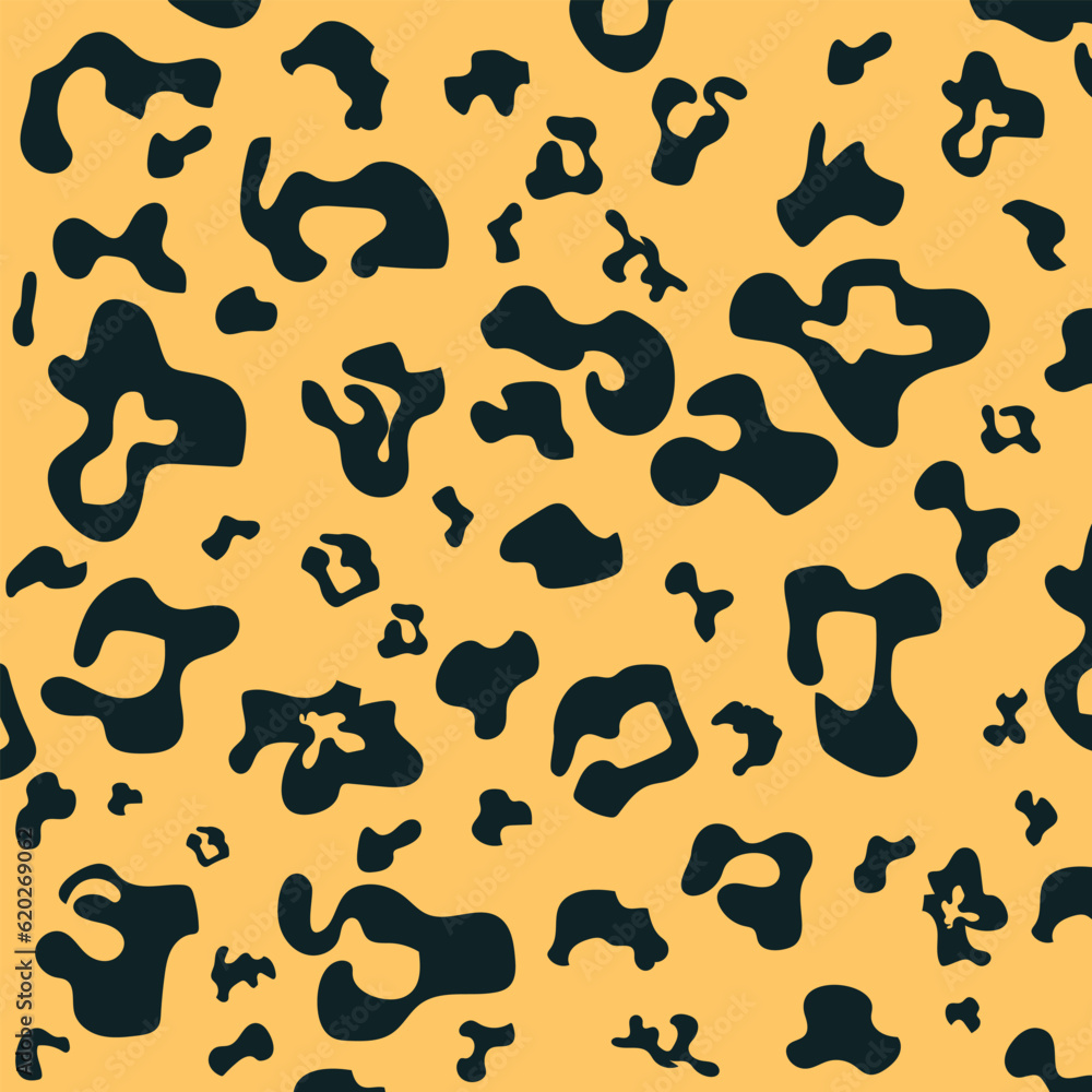 Abstract Modern Leopard Seamless Yellow Color Pattern