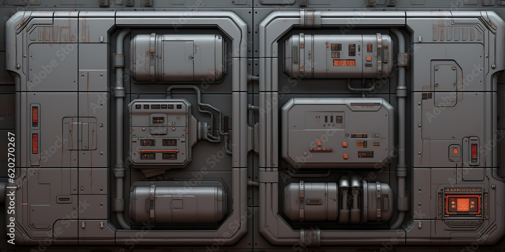 AI Generated. AI Generative. Sci fi future technology space galaxy ship decoration door panel hud. Graphic Art AI Generated. AI Generative. Sci fi future technology space galaxy ship decoration door panel hud. Graphic Art