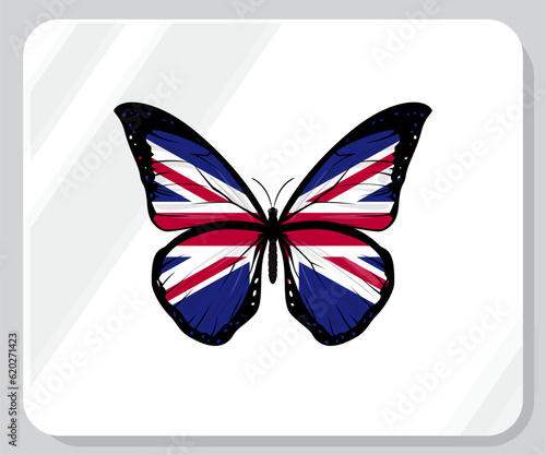 United Kingdom Butterfly Flag Pride Icon
