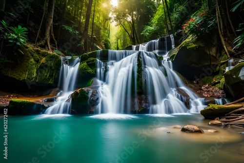 waterfall in the forest © Naila