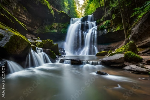 waterfall in the forest © Naila