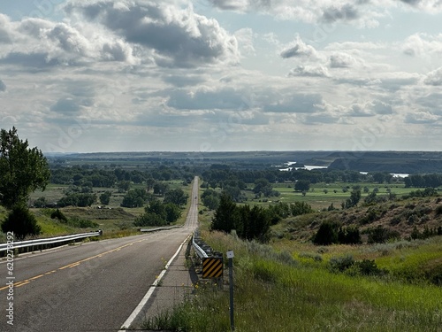 Looking west toward the Yellowstone River in Custer County, Montana photo