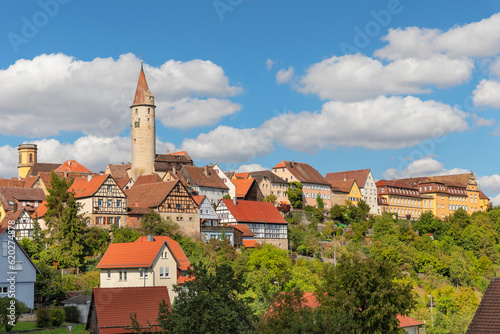 Kirchberg an der Jagst with Kirchberg Castle, Hohenlohe, Baden-Wurttemberg, Germany