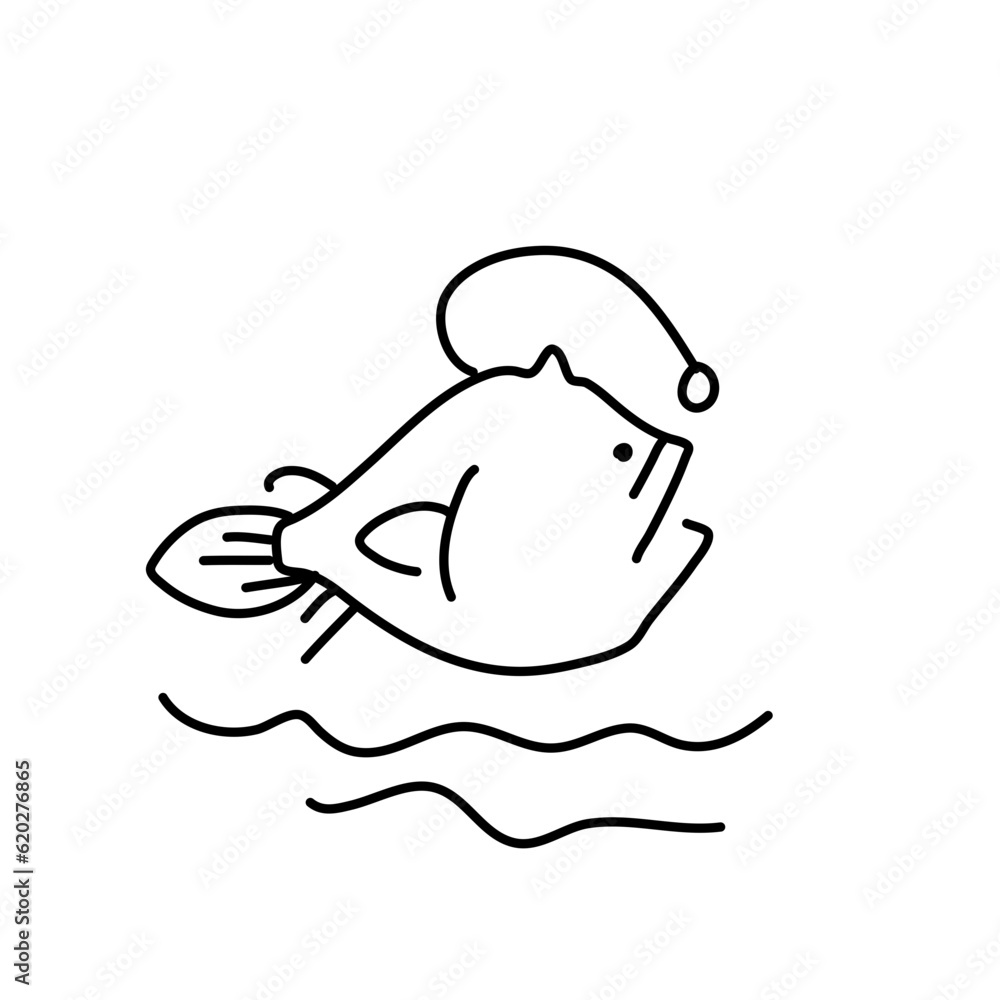 Fish modern line design style icons Fish modern line design style icons