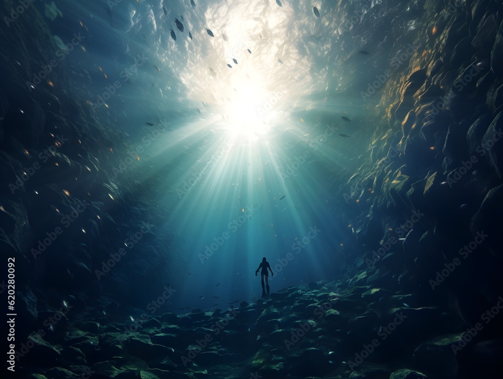 Fototapeta premium Der Taucher