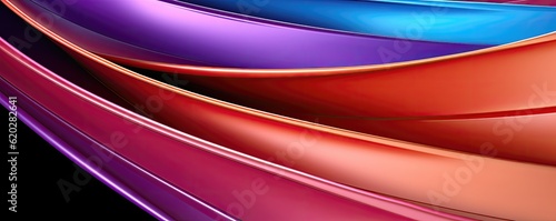 3d illustration of abstract background with smooth lines in red, blue and purple colors