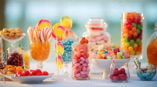 candies in a glass jar, candy bar, sweets , Sweet dessert, 
cupcakes, cake