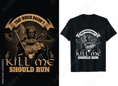 Viking T-Shirt Design, Custom Vikings t-shirt vector Graphic Template.