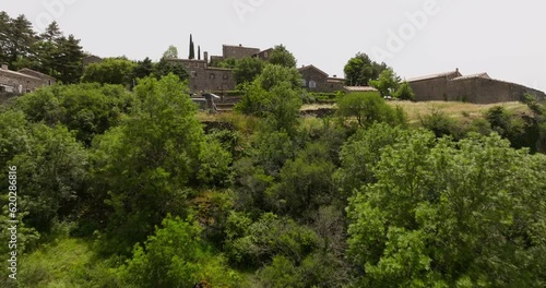 Wallpaper Mural Aerial view of the village of Saint-Laurent-sous-Coiron in the french Ardèche Torontodigital.ca