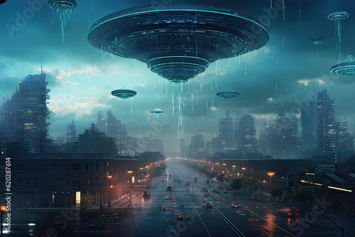 UFO Sighting Over the City
