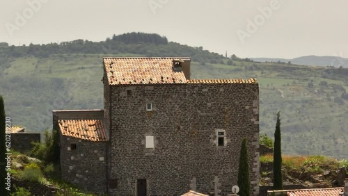 Wallpaper Mural Aerial telephoto view of a house in the village of Saint-Laurent-sous-Coiron in the french Ardèche Torontodigital.ca