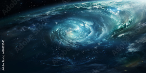 Raging Tides: Unleashing Nature's Fury,illustration,created with Generative AI Technology