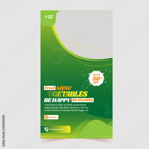 Promotional banners for farmers market, restaurant menu social media marketing web banner template design, vagetable, Pizza