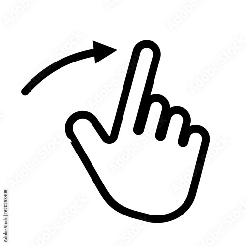 Flick To right - vector icon