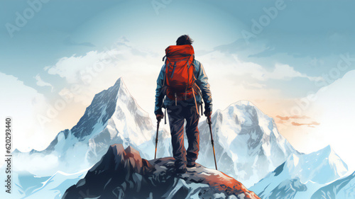 登山, mountain climbing, 山, mountain, 自然, 山頂, 旅行, 高い,目標