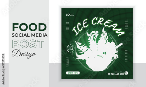 Food social media post design
