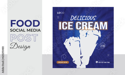 Food social media post design