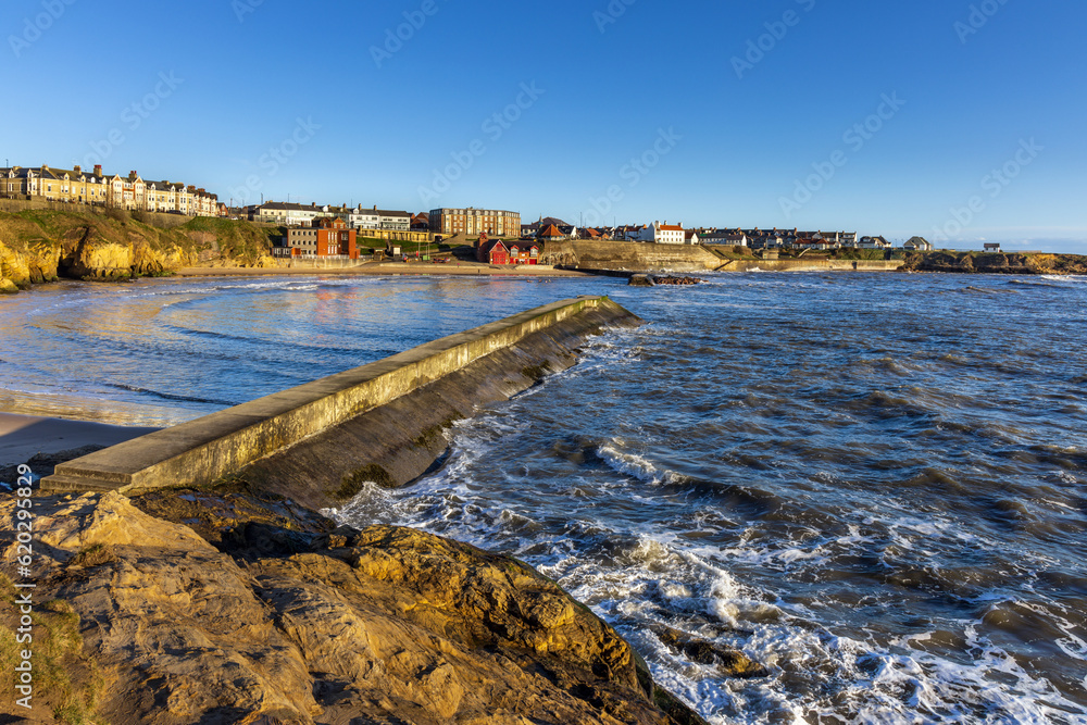  Cullercoats harbour in North Tyneside, Tyne and Wear, England