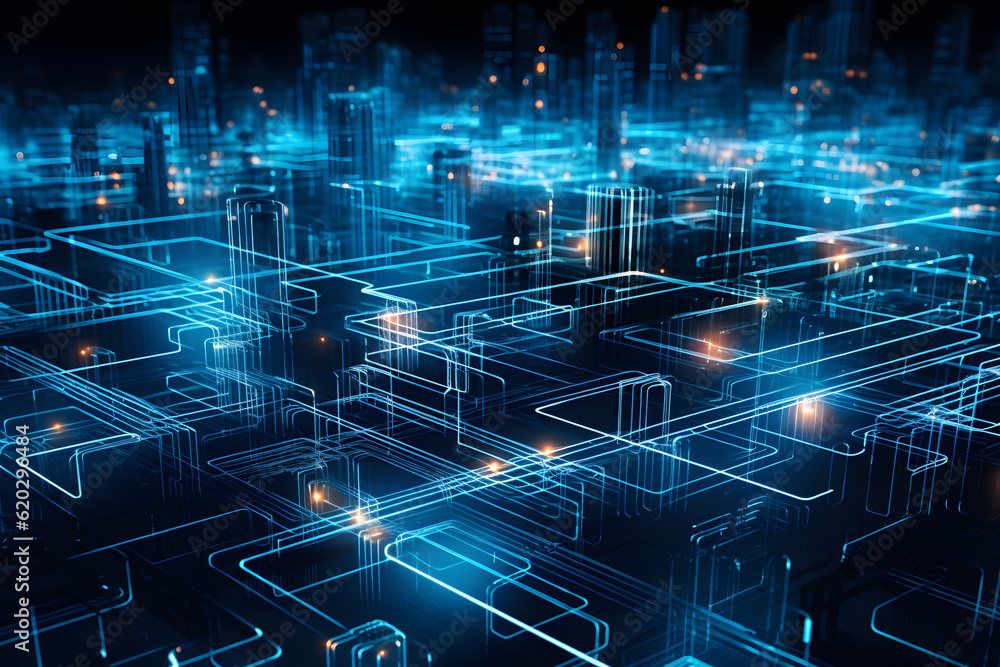 Obraz premium technology of data and since background
