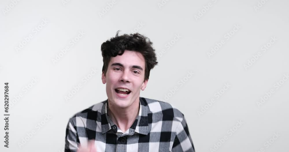 Caucasian man active dancing on white background. With every move, he exudes a contagious positive vibe that will make you want to get up and join him. Caucasian man active dancing on white background. With every move, he exudes a contagious positive vibe that will make you want to get up and join him.