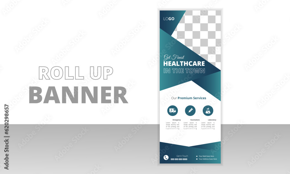 modern and Professional health care and medical roll up design, standee and banner template, Creative Minimal x Banner, Modern Minimalist Professional and Corporate Medical roll up banner modern and Professional health care and medical roll up design, standee and banner template, Creative Minimal x Banner, Modern Minimalist Professional and Corporate Medical roll up banner
