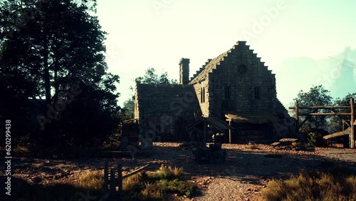 Beautiful old stone house in Britanny photo