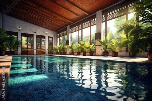 swimming pool at home design professional photograpphy AI Generated  © NikahGeh