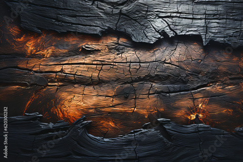 Tableau sur toile burnt wood texture background