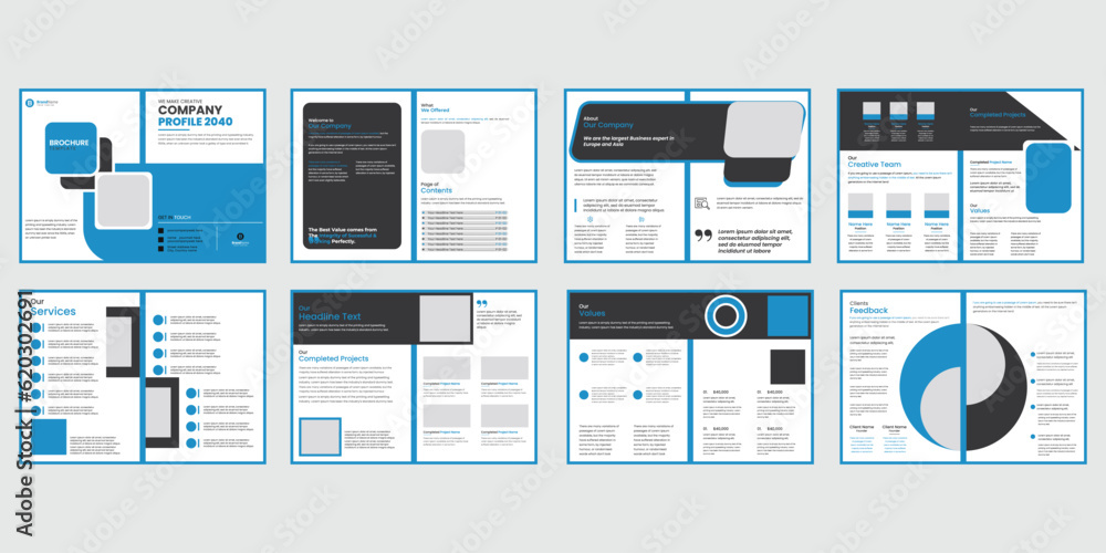 company profile, Brochure creative design set, Multipurpose template with cover, flyer, back and inside pages, Trendy minimalist flat design, Vertical a4 format. company profile, Brochure creative design set, Multipurpose template with cover, flyer, back and inside pages, Trendy minimalist flat design, Vertical a4 format.