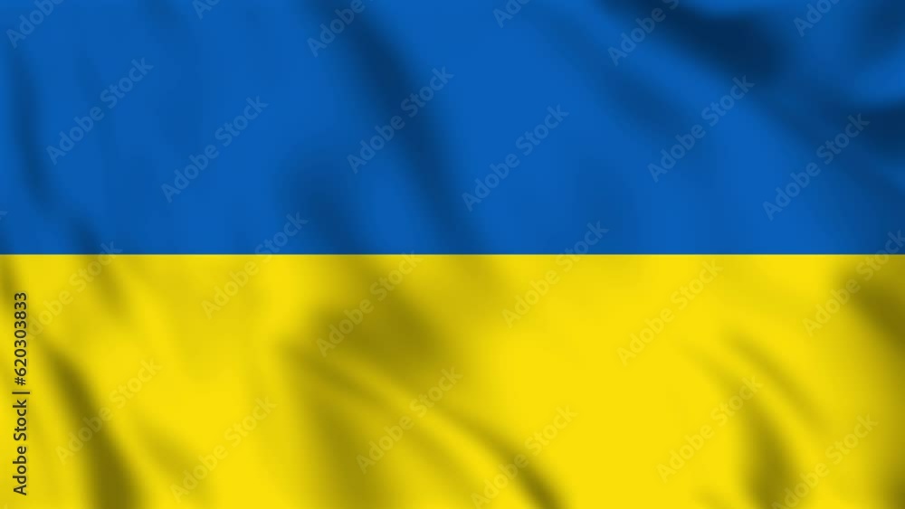 Looped background animation of the waving flag of Ukraine Looped background animation of the waving flag of Ukraine