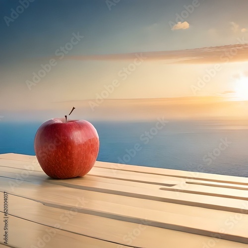 Apple isolated on neutral background
