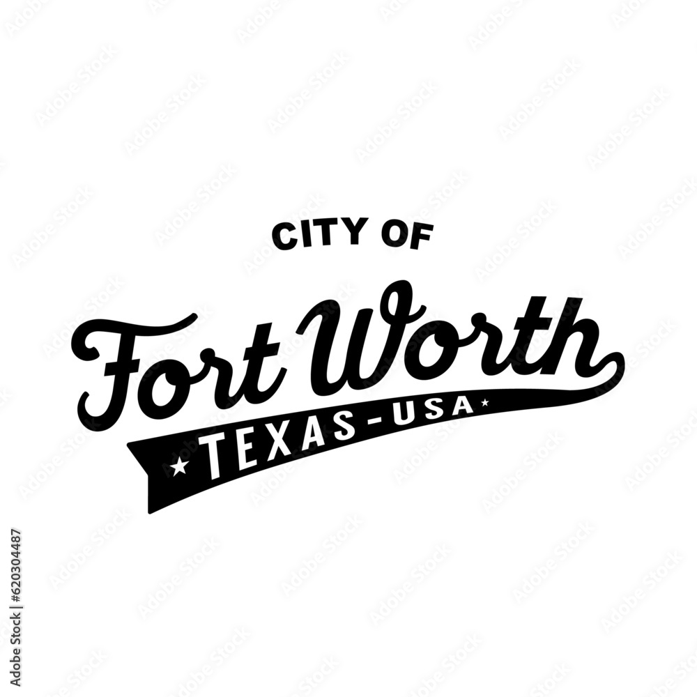 City of Fort Worth lettering design. Fort Worth typography design. Vector and illustration. City of Fort Worth lettering design. Fort Worth typography design. Vector and illustration.