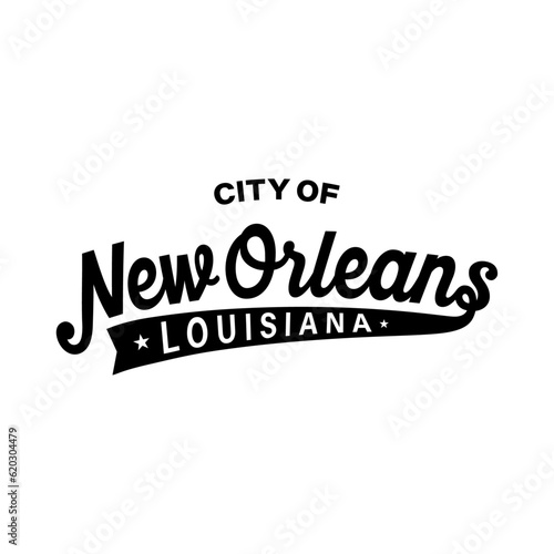 New Orleans, Louisiana lettering design. New Orleans typography design. Vector and illustration.