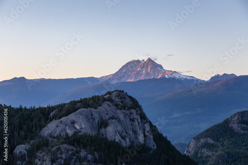 Canadian Mountain Landscape during Sunset.